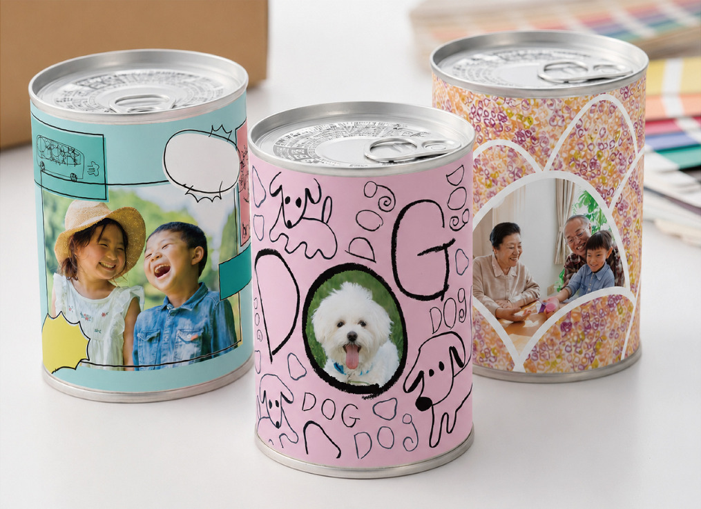 シブヤフォントのデザインを採用した缶商品