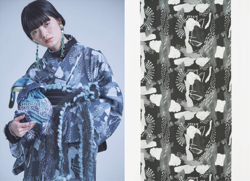 シブヤフォントを採用した伝統工芸の衣服
